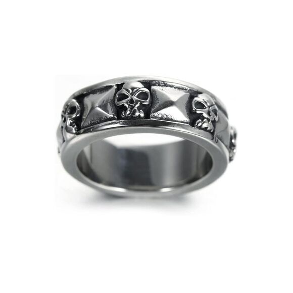 RING - Skull Ring Silver - Picture 2 of 5